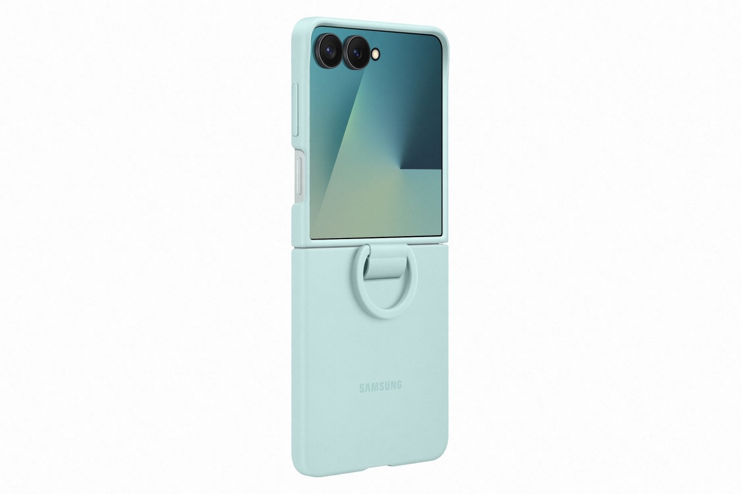 EF-PF766TME Samsung Silikonový Kryt s Kroužkem pro Galaxy Z Flip 7 Light Cyan