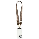 Guess Crossbody Popruh PU 4G Metal Logo Brown