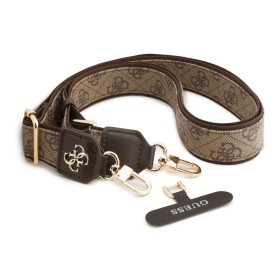 Popruh Guess Crossbody Popruh PU 4G Metal Logo, hnedá