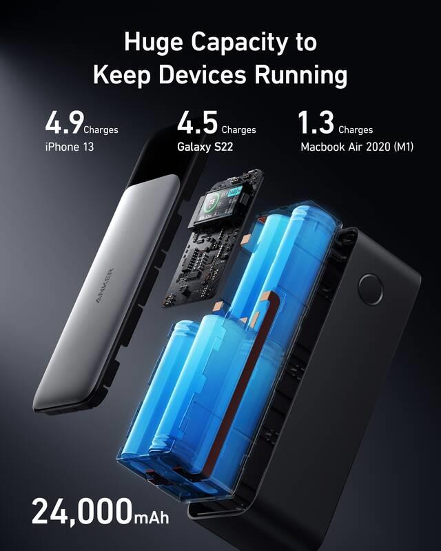 Anker 737 24000mAh, 140W Powerbanka černá