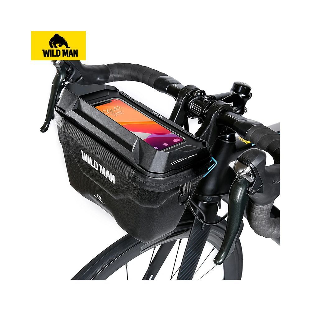 WILDMAN traveling bag for bike handlebars with zipper XT8 3L black