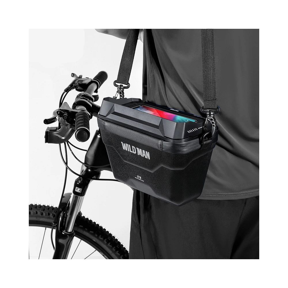 WILDMAN traveling bag for bike handlebars with zipper XT8 3L black