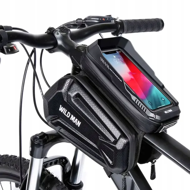 WILDMAN traveling bag for bike frame with zipper 1,2L (4 "- 7") XT6 black