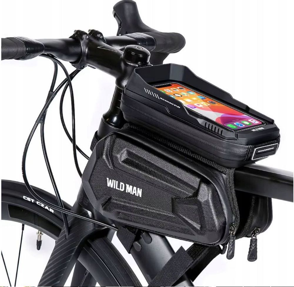 WILDMAN traveling bag for bike frame with zipper 1,2L (4 "- 7") XT6 black