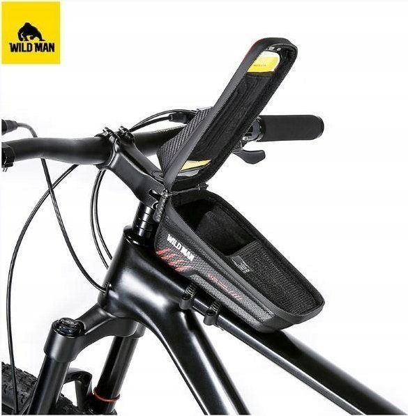 WILDMAN traveling bag for bike frame with zipper 1L (4 "- 7") E12X black