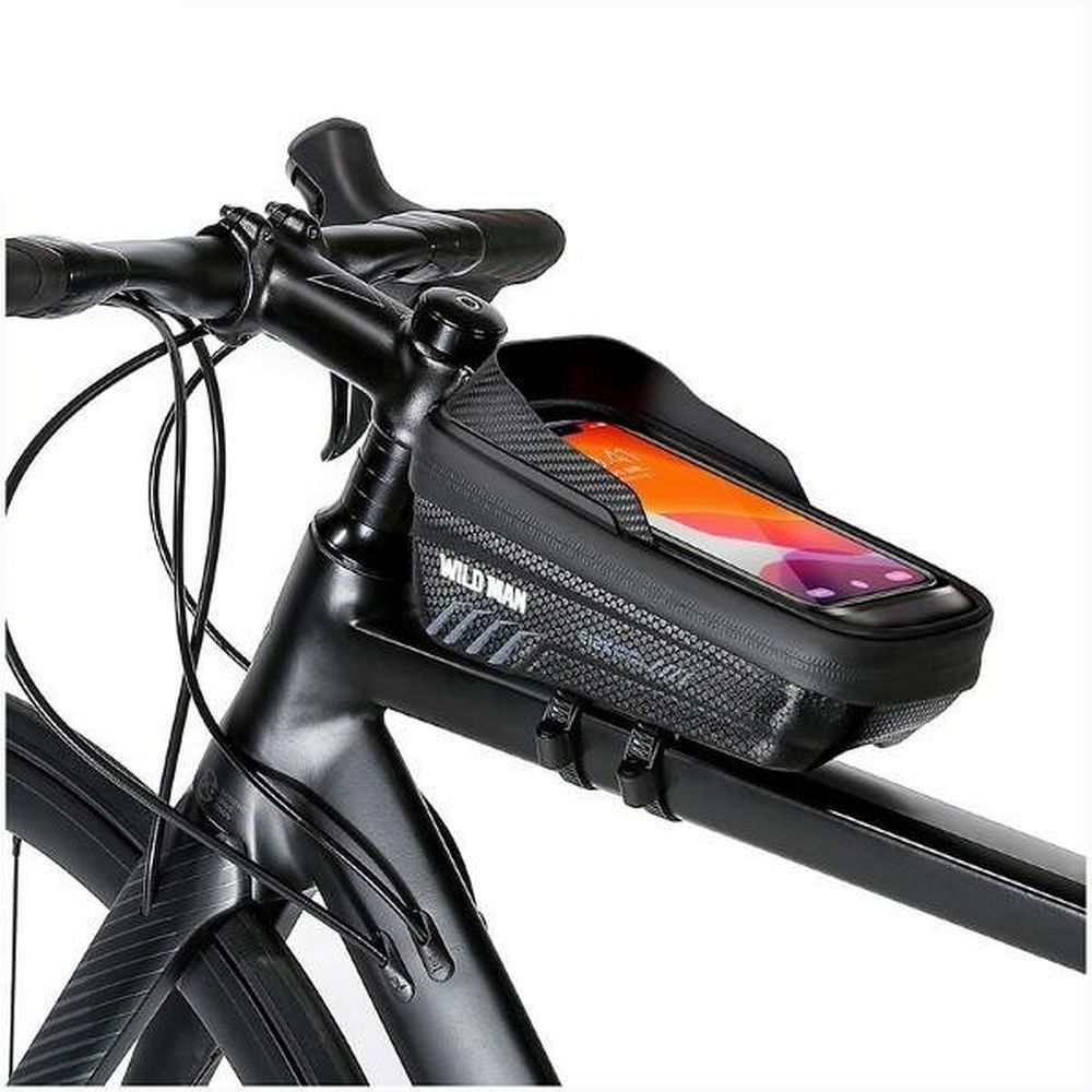 WILDMAN traveling bag for bike frame with zipper 1L (4 "- 7") E12X black