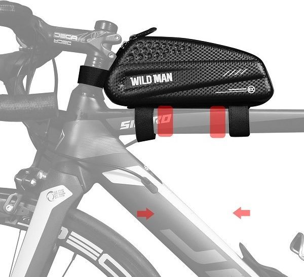 WILDMAN traveling bag for bike frame with zipper 1L EX black
