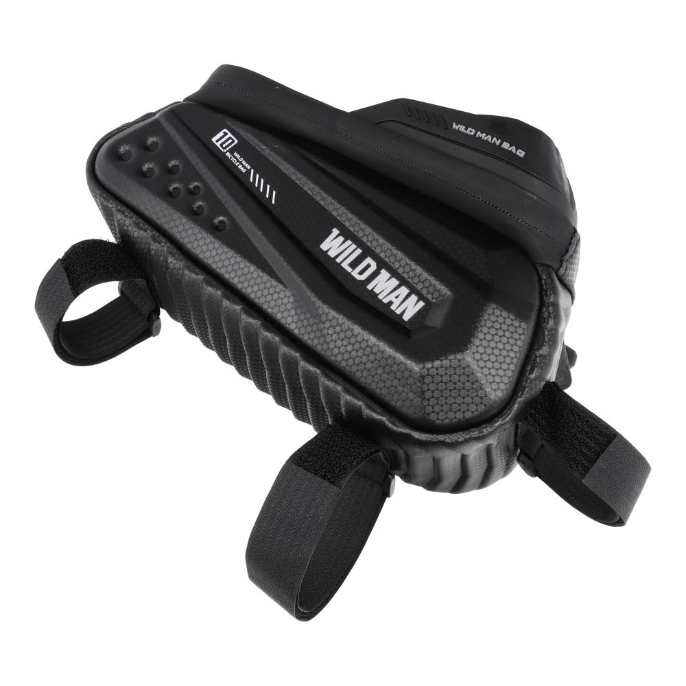 WILDMAN traveling bag for bike frame with zipper 1,2L (4 "- 7") ES10 black