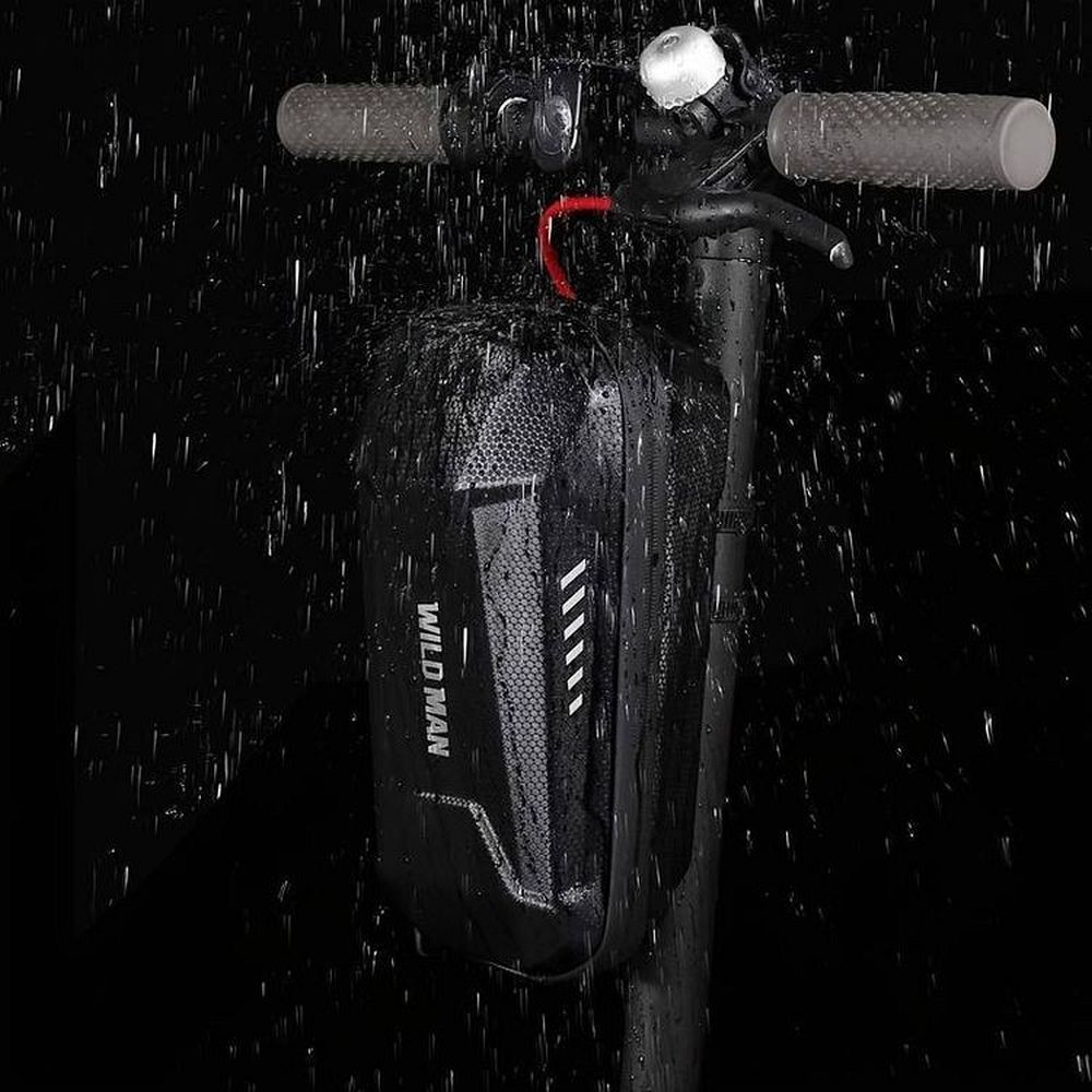 WILDMAN traveling bag for bike frame with zipper 1,2L (4 "- 7") ES10 black