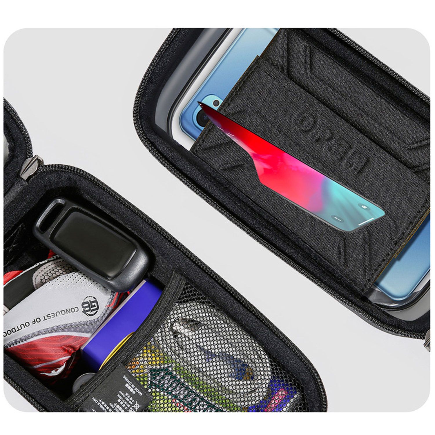 WILDMAN traveling bag for bike frame with zipper 1L (4 "- 7") ES12 black