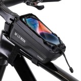 WILDMAN traveling bag for bike frame with zipper 1L (4 "- 7") GX200 green