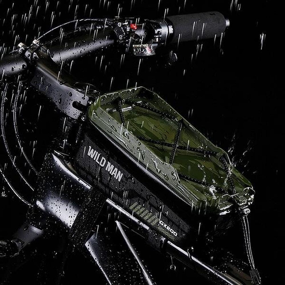 WILDMAN traveling bag for bike frame with zipper 1L (4 "- 7") GX200 green