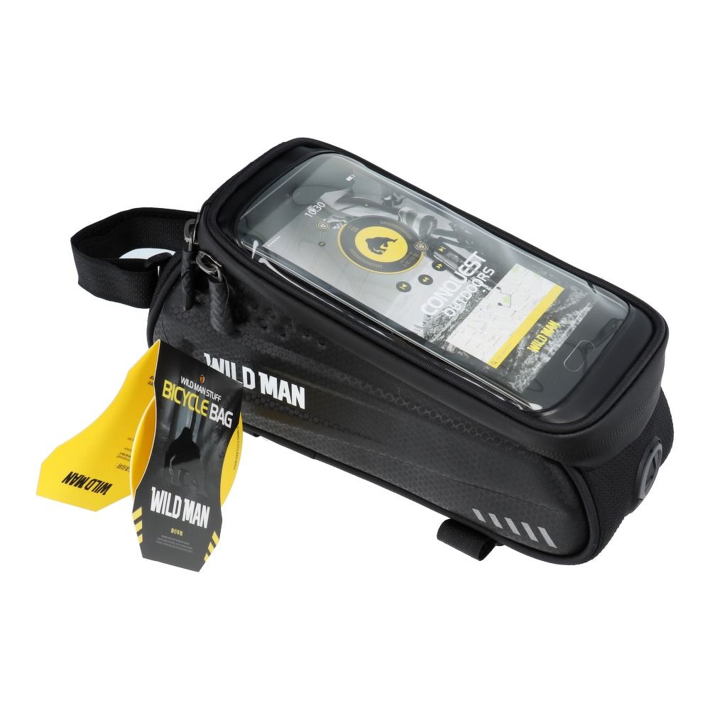 WILDMAN traveling bag for bicycle frame with zipper ES3 1L ( 4"- 7" ) black