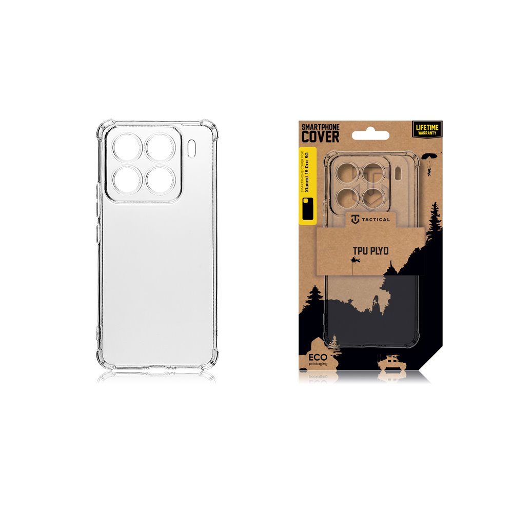 Zadní kryt Tactical TPU Plyo pro Xiaomi Redmi A5 4G, transparentní