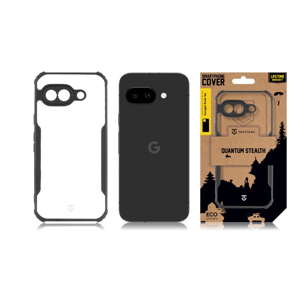 Tactical Quantum Stealth Kryt pro Google Pixel 9a Clear/Black