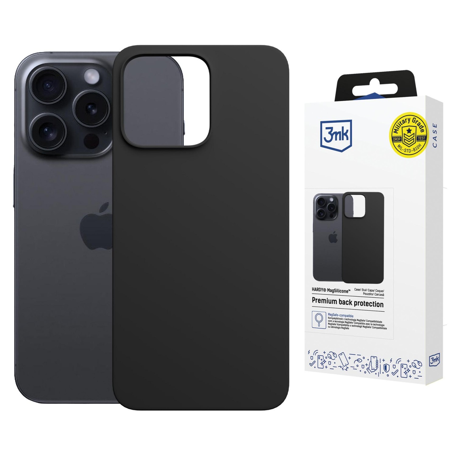 Zadní kryt 3mk Hardy MagSilicone pro Apple iPhone 16e, černá