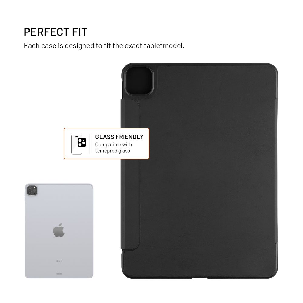 Pouzdro FIXED Trinity Case pro Apple iPad Pro 11" (2018-2022)/iPad Air (2020/2022/2024/2025) se stojánkem, černé