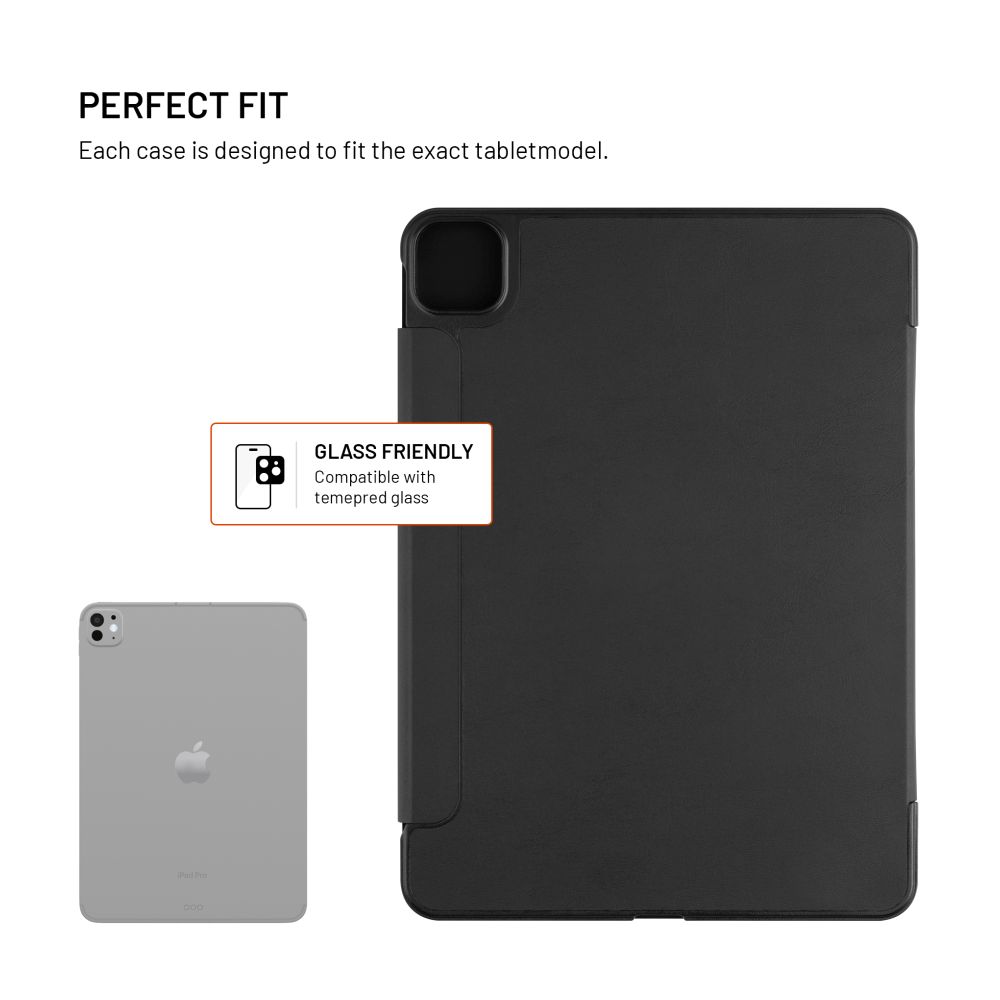 Pouzdro FIXED Trinity Case pro Apple iPad Pro 11" M4 (2024) se stojánkem, černé