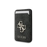 Guess 4G Metal Logo MagSafe Cardslot Peněženka se Stojanem Black