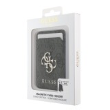 Guess 4G Metal Logo MagSafe Cardslot Peněženka se Stojanem Black
