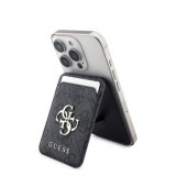 Peněženka se stojanem Guess 4G Metal Logo MagSafe Cardslot, černá