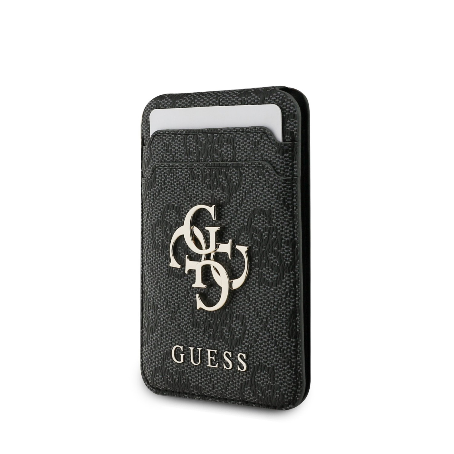 Guess 4G Metal Logo MagSafe Cardslot Peněženka se Stojanem Black