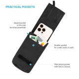 Taštička přes rameno s kapsou FIXED Camino Case pro mobilní telefony do 7", černá