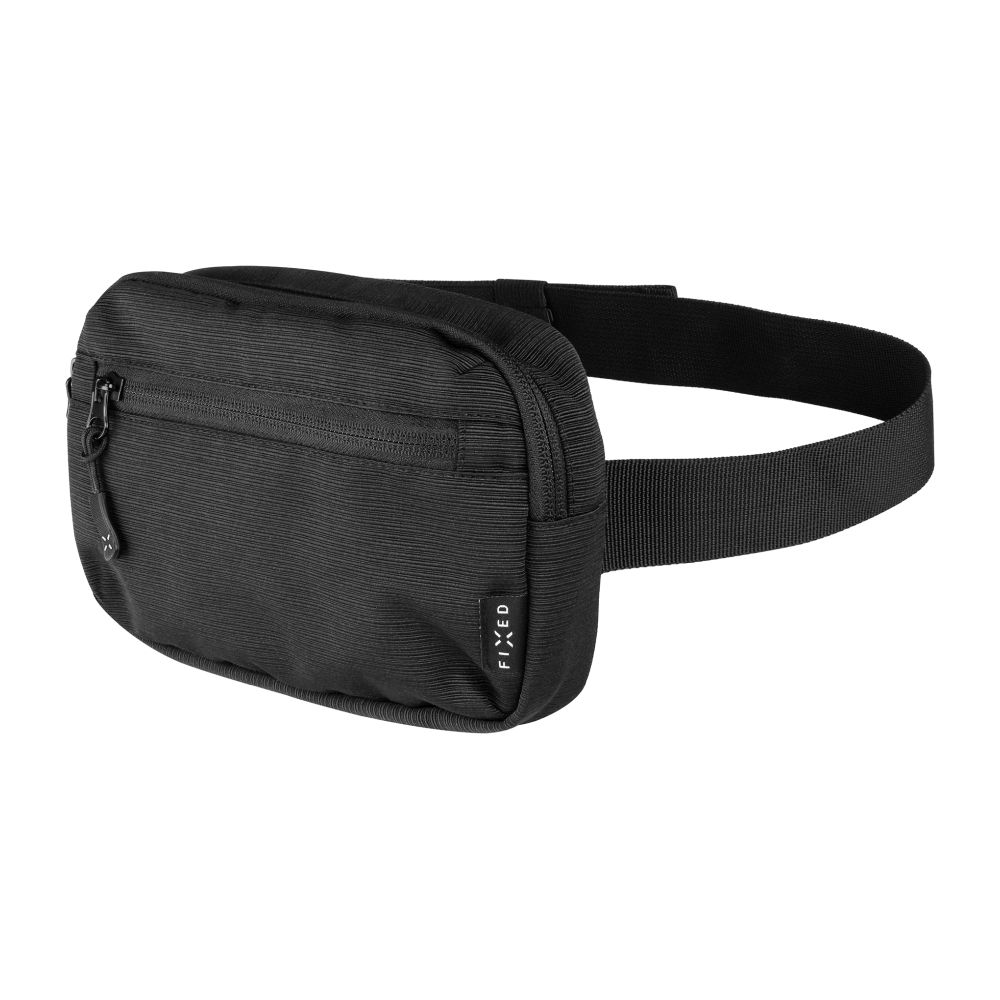 Taštička okolo pasu s kapsami FIXED Camino Belt, černá