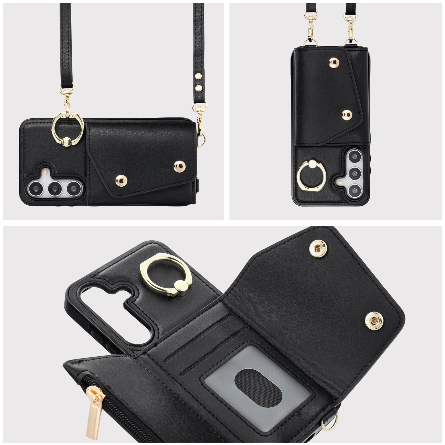 Wallet Case WONDER for SAMSUNG A16 5G black