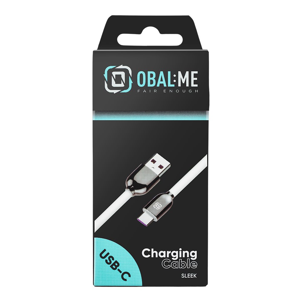 OBAL:ME Sleek USB-A/USB-C kabel White
