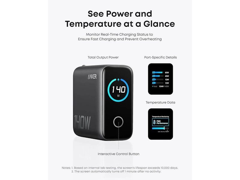 Anker 140W, 3xUSB-C, 1xUSB Nabíječka do sítě šedá