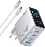 Nabíječka do sítě Anker 140W, 3xUSB-C, 1xUSB stříbrná