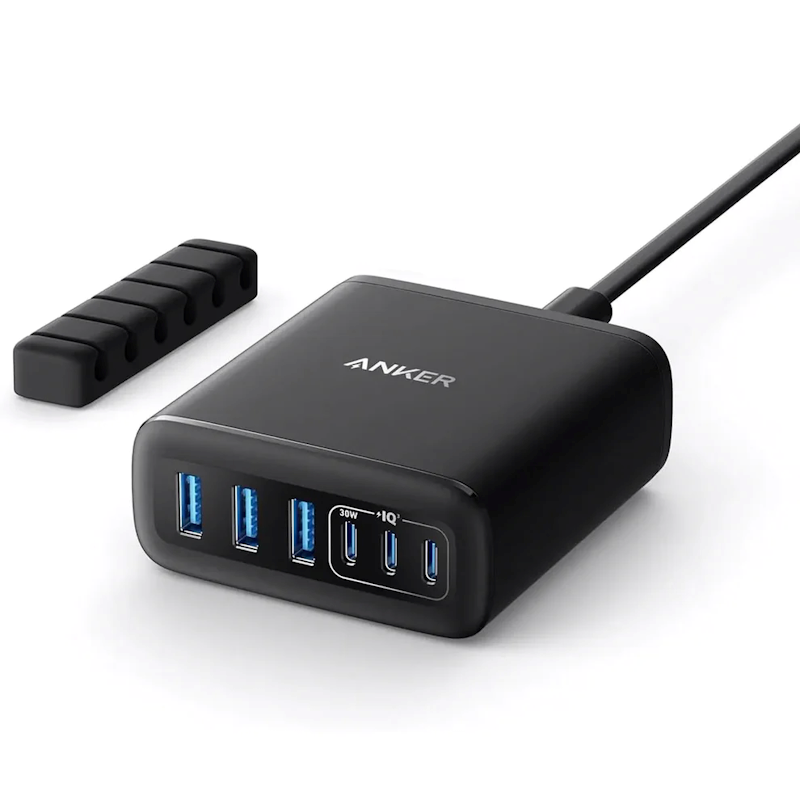 Nabíjecí stanice Anker 112W 3xUSB-C, 3xUSB černá