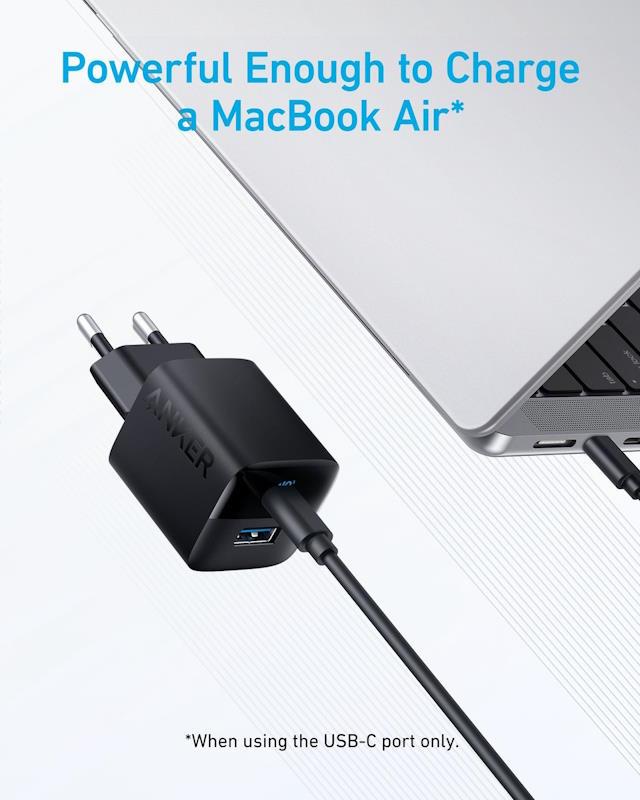 Anker 323 33W, 1xUSB-C, 1xUSB Nabíječka do sítě černá