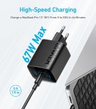 Anker 336 67W, 2xUSB-C, 1xUSB Nabíječka do sítě černá