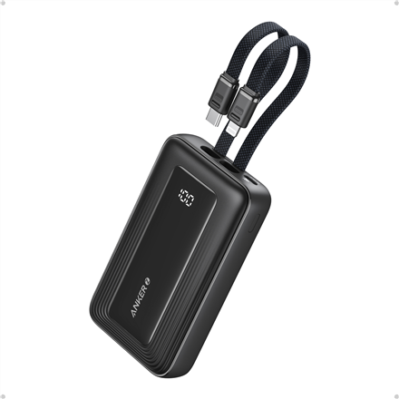 Anker 10000mAh, 30W Powerbanka s kabelem USB-C + Lightning černá
