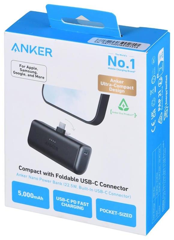 Anker Nano 5000mAh, 22,5W Powerbanka černá