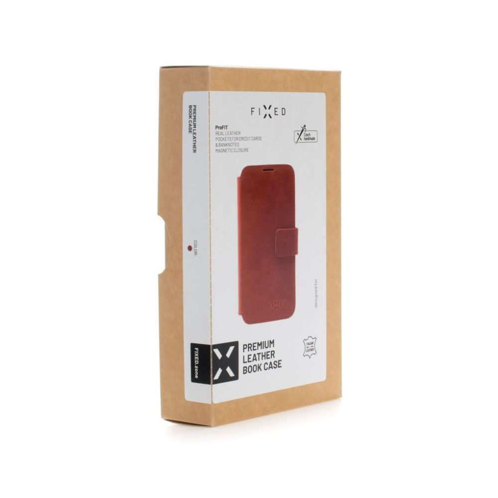Kožené pouzdro typu kniha FIXED ProFit pro Samsung Galaxy A56 5G, červené