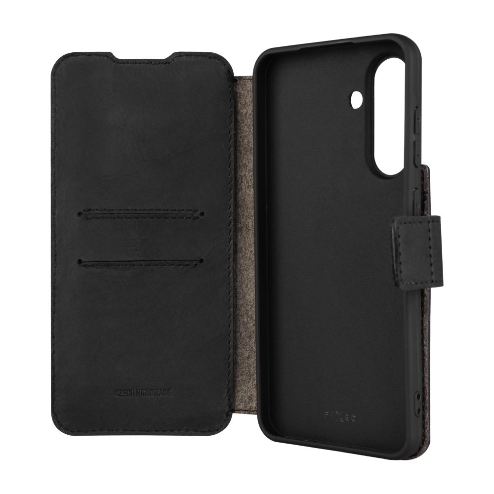 Kožené pouzdro typu kniha FIXED ProFit pro Samsung Galaxy A56 5G, černé