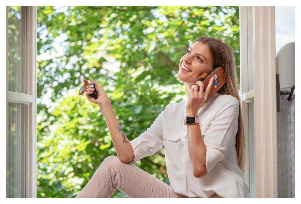 Kožené pouzdro typu kniha FIXED ProFit pro Samsung Galaxy A36 5G, modré