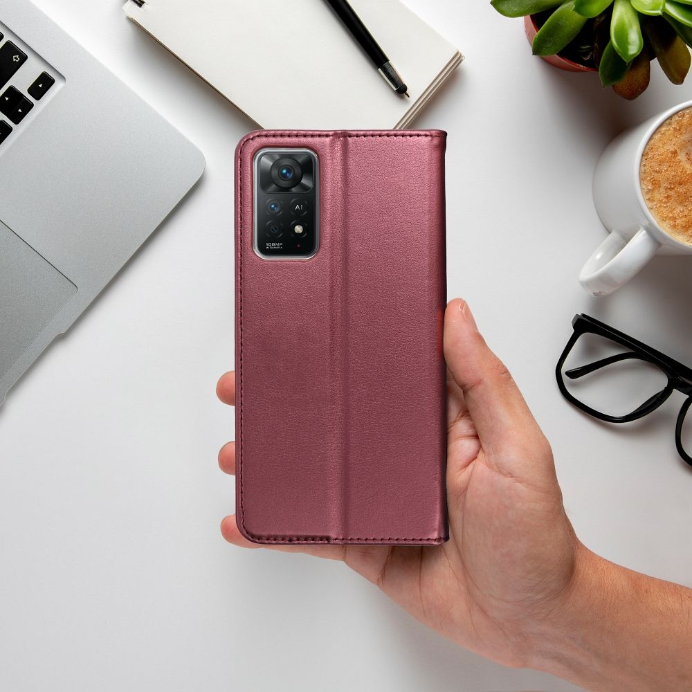 SMART MAGNETO Book case for MOTOROLA G75 burgundy