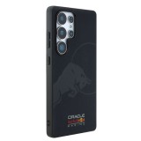 Red Bull Leather Meshed Debossed Logo MagSafe Zadní Kryt pro Samsung Galaxy S25 Ultra Navy