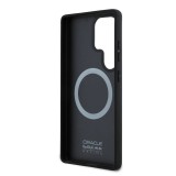 Red Bull Leather Meshed Debossed Logo MagSafe Zadní Kryt pro Samsung Galaxy S25 Ultra Navy