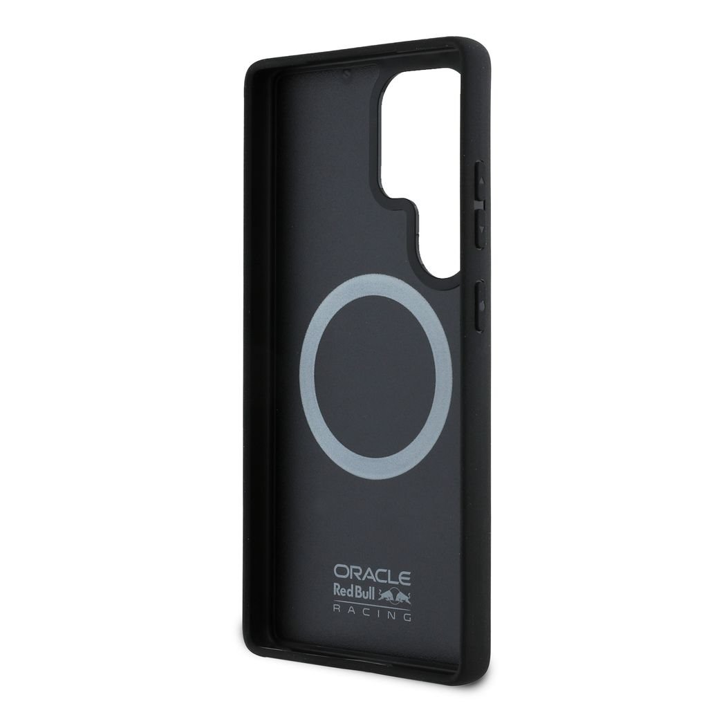 Red Bull Leather Meshed Debossed Logo MagSafe Zadní Kryt pro Samsung Galaxy S25 Ultra Navy