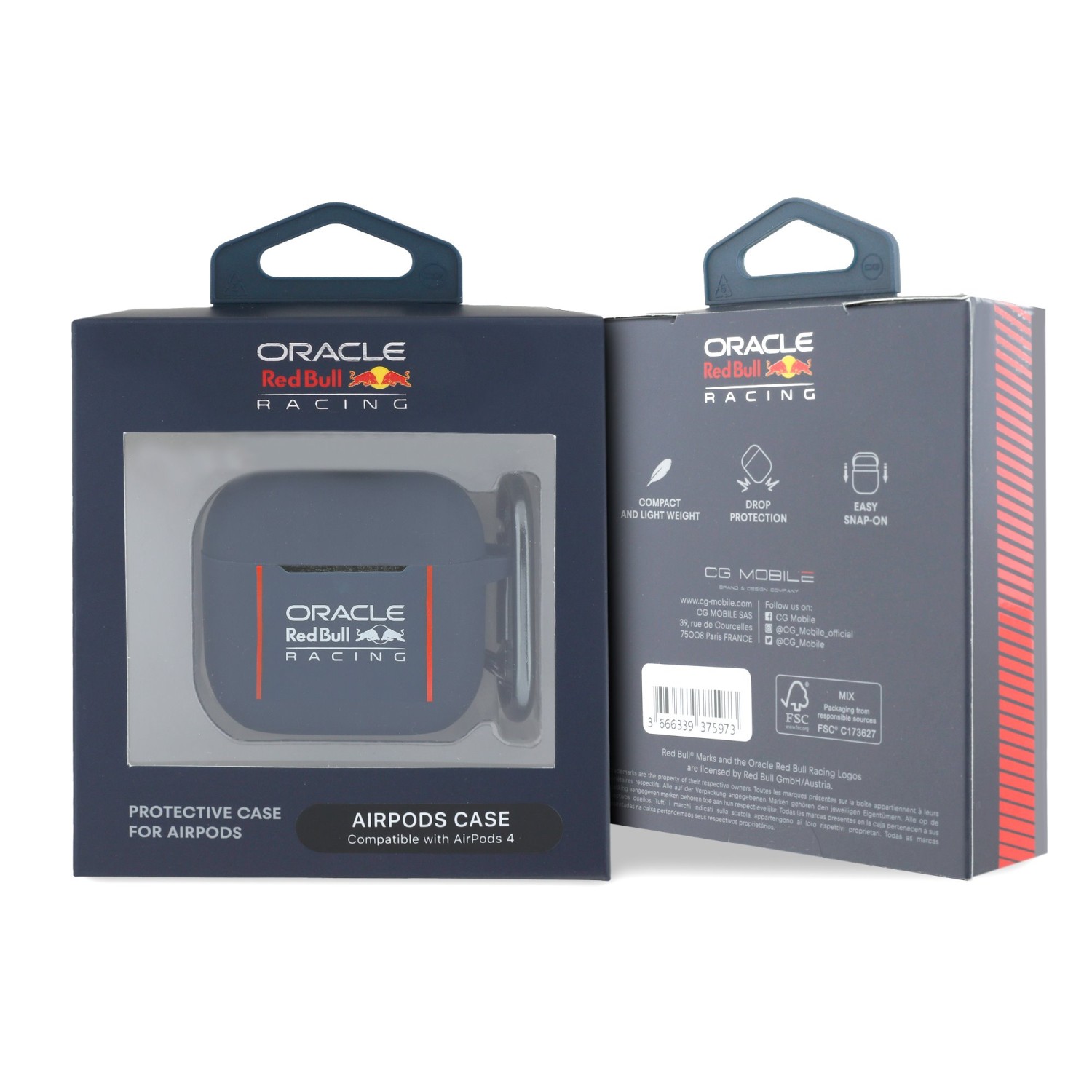 Red Bull Silikonové Pouzdro pro AirPods 4 Navy