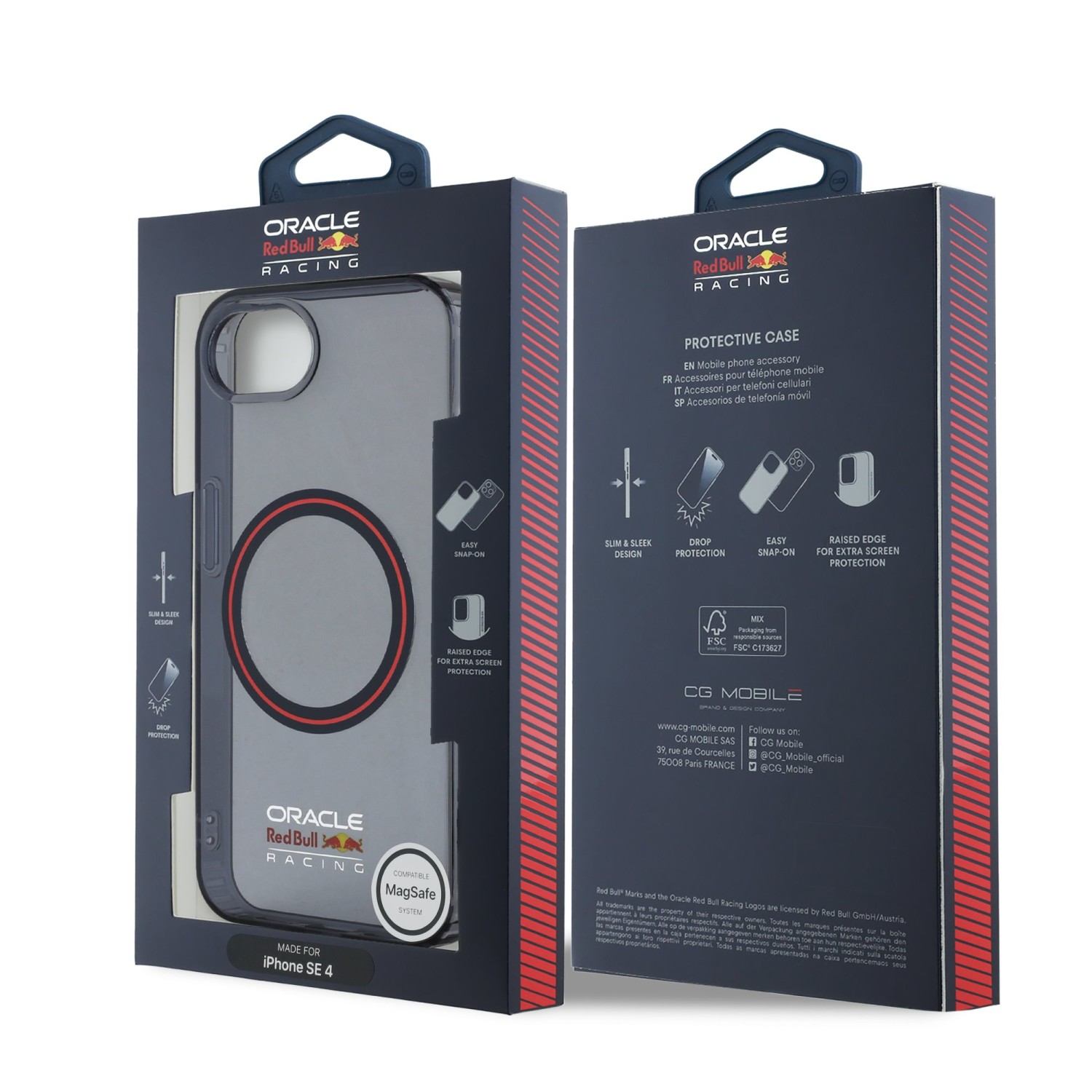 Red Bull PC/TPU Red Ring MagSafe Zadní Kryt pro iPhone 16e Navy