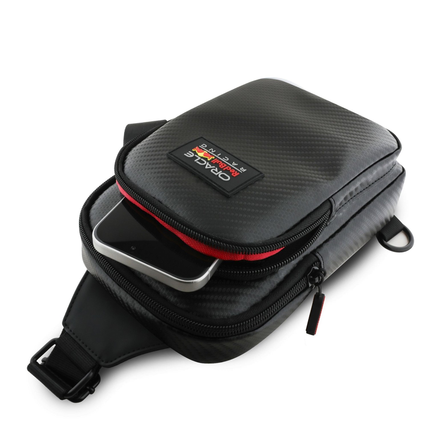 Red Bull PU Carbon Crossbody Taška na Telefon Black