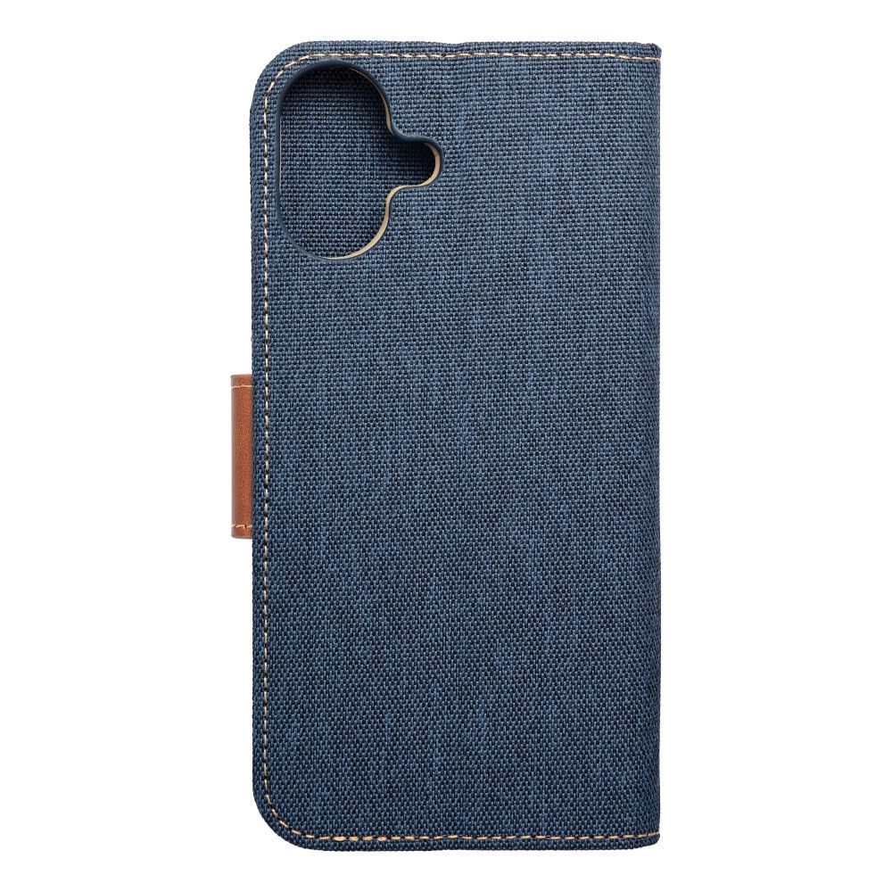 CANVAS Book case for IPHONE 16 Plus navy blue