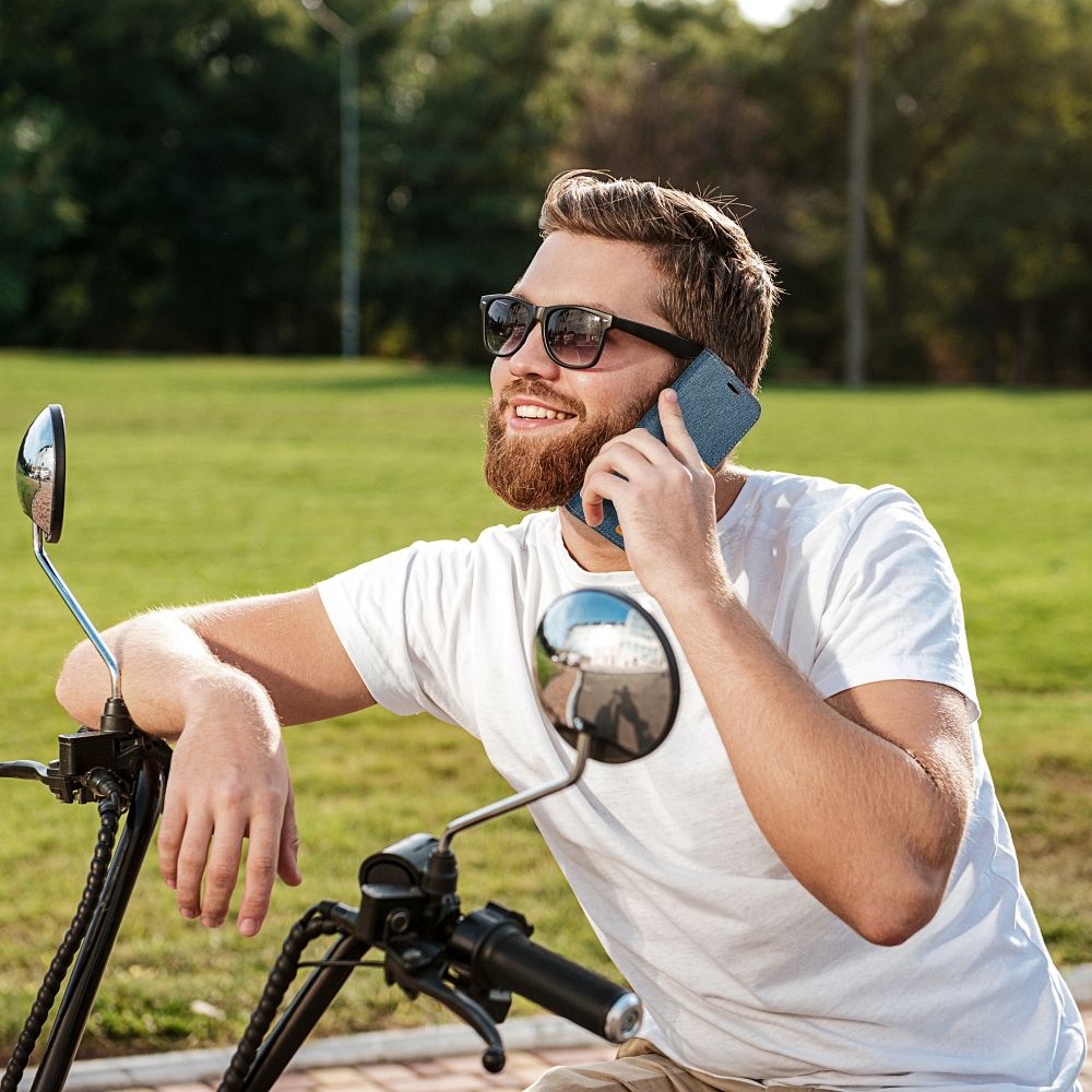 CANVAS Book case for IPHONE 16 Pro navy blue