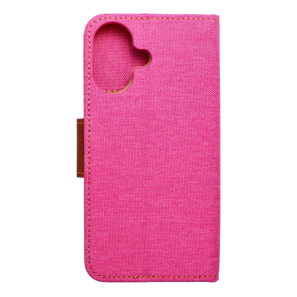 CANVAS Book case for IPHONE 16 pink